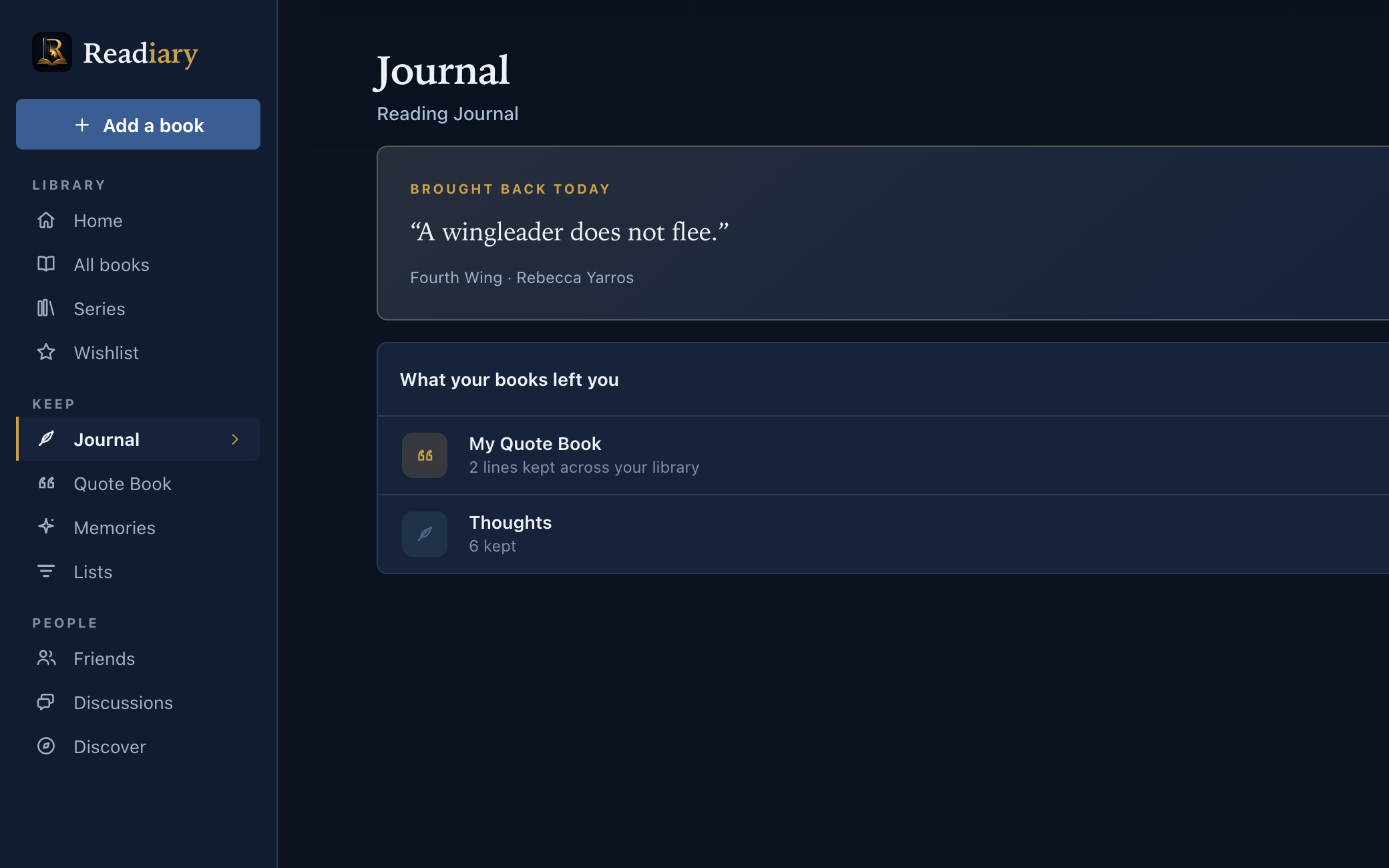 Readiary — Quote Book